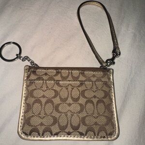 Brown Wristlet with Keychain